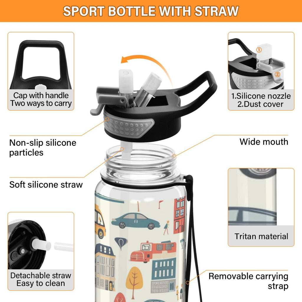 32oz Leakproof Tritan Water Bottle with Straw F18057