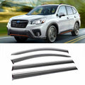 Window Deflector Chrome Window Visors Vent Sun Rain Guards M295