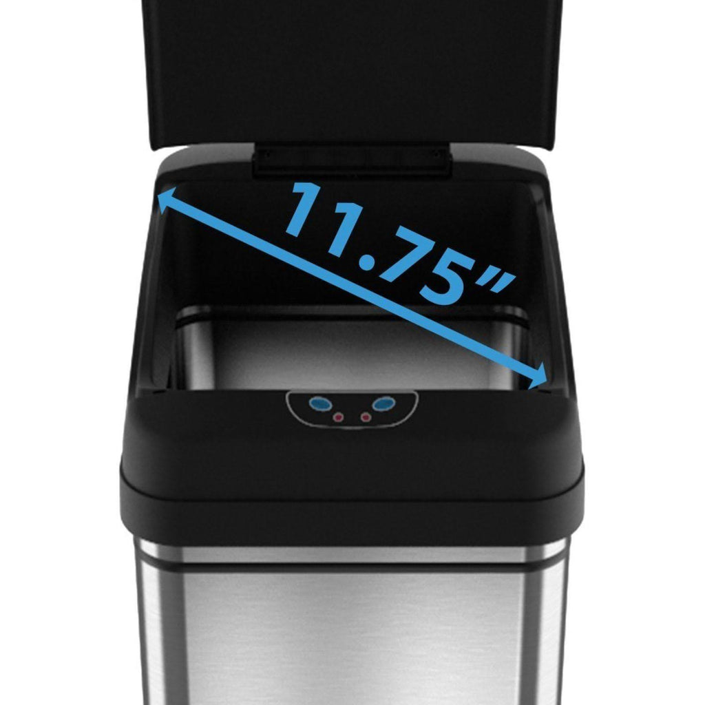13 Gallon Stainless Steel Automatic Trash Can X202