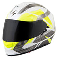 White/Silver Motorcycle Helmet W61672