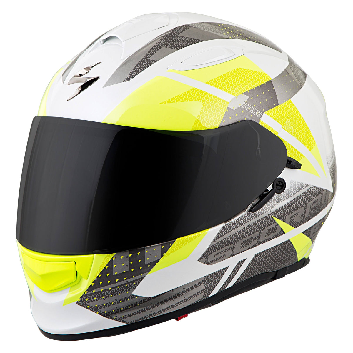 White/Silver Motorcycle Helmet W61672