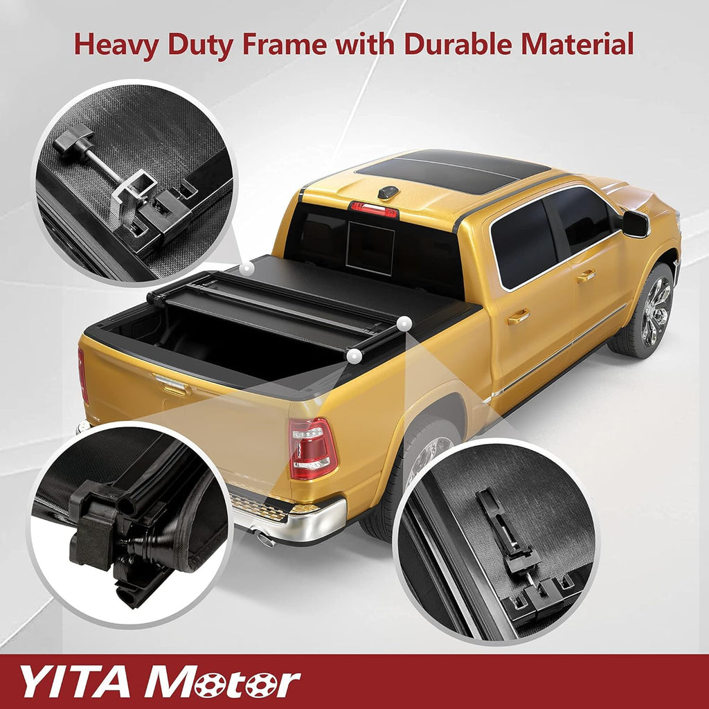 Soft Tri-fold Truck Bed Tonneau Cover for 6.5 ft Bed T5894