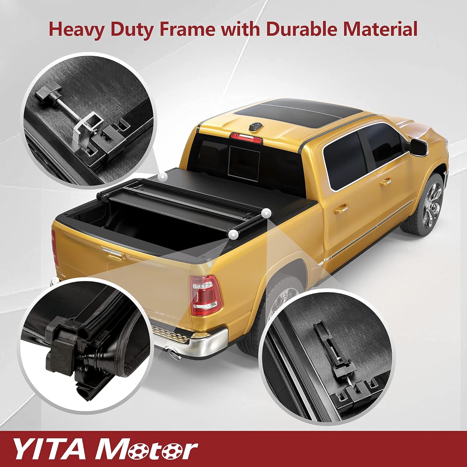 Soft Tri-fold Truck Bed Tonneau Cover for 6.5 ft Bed T5894