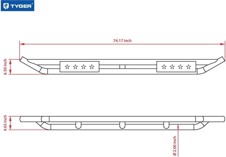 Textured Black Side Step Running Boards for Jeep Wrangler JK 4 Door J37059