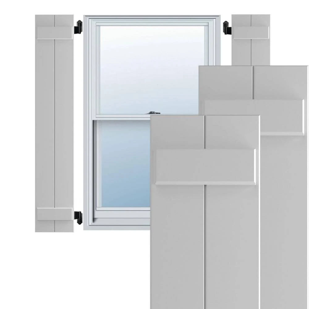 12x22W x 33x22H Primed Composite Board-n-Batten Shutters (Per Pair) B866