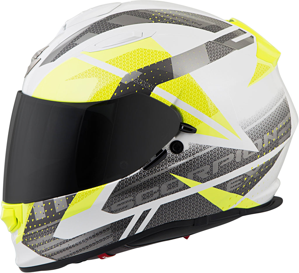 White/Silver Motorcycle Helmet W61672