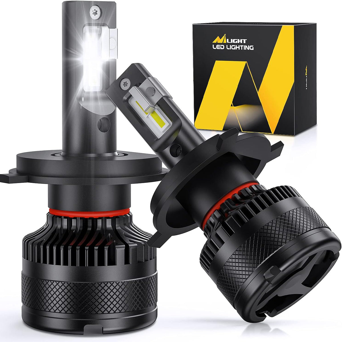 H4 LED Headlight Bulb, 6000K Cool White, 2-Pack C5598