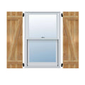 Rough Sawn Western Red Cedar Board-n-Batten Shutters with Z-Bar G8053
