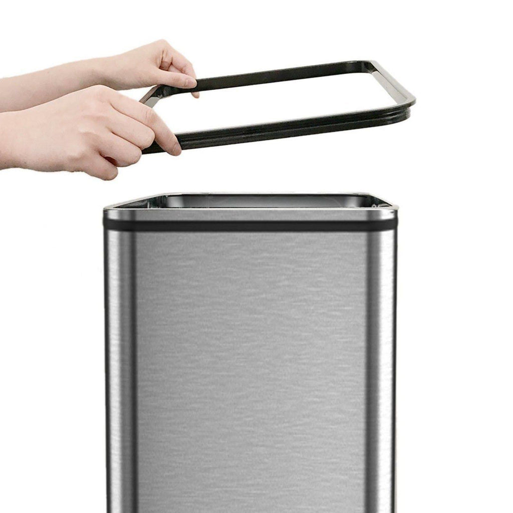 13 Gallon Stainless Steel Automatic Trash Can X202