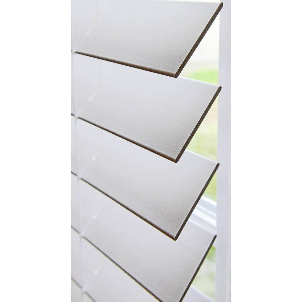 White Faux Wood Cordless Blinds I517