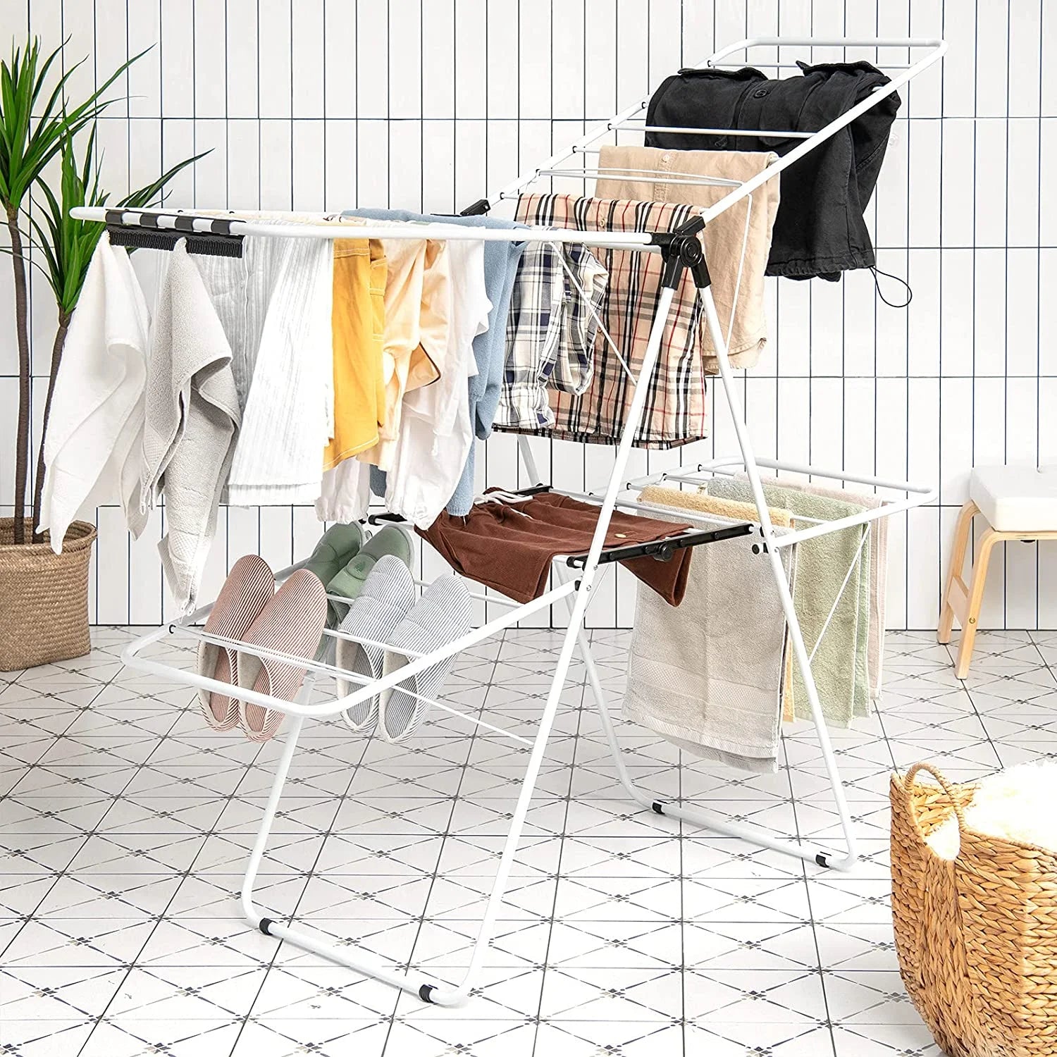 2-Layer Aluminum Clothes Drying Rack N121