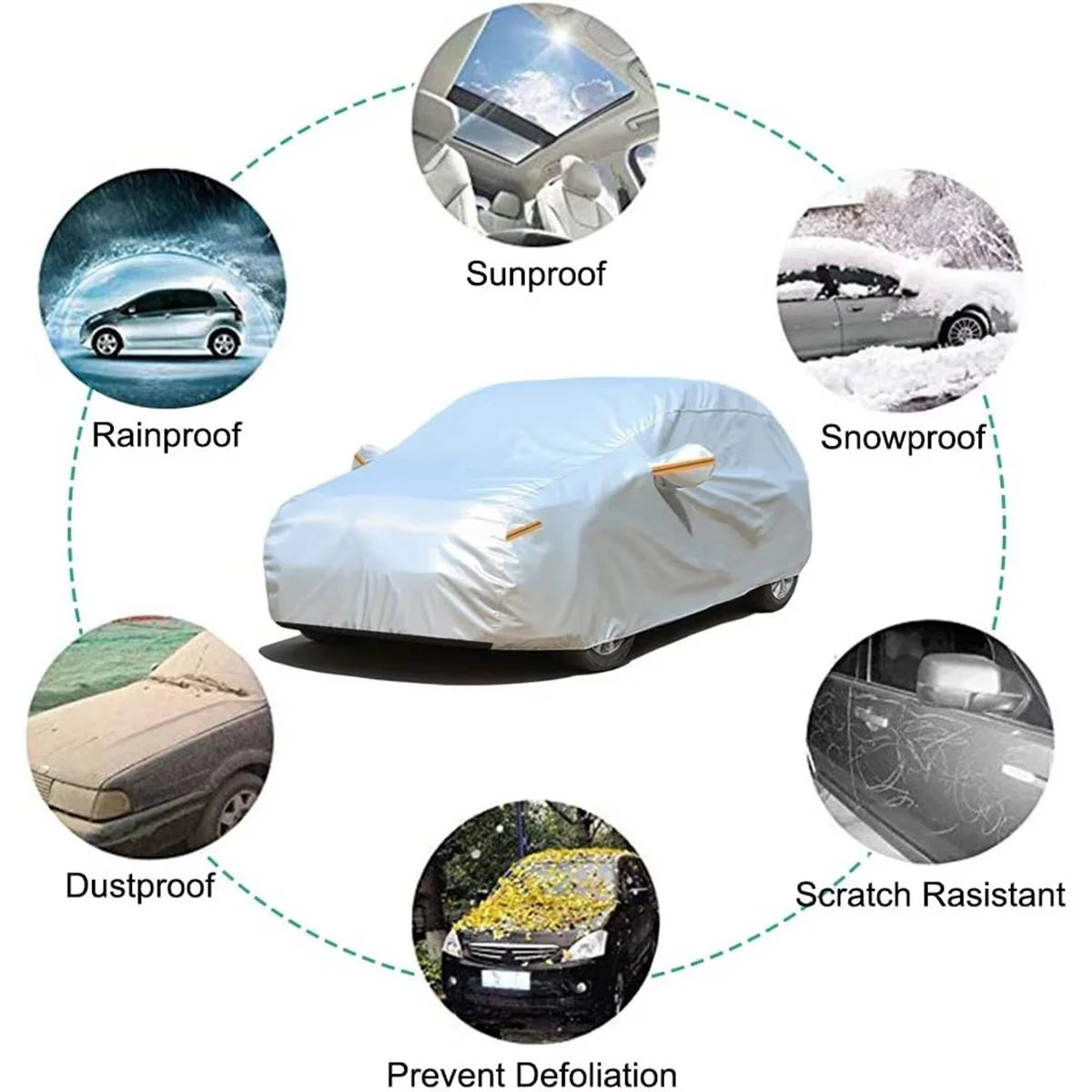 Silver Waterproof Full Exterior Car Cover G474