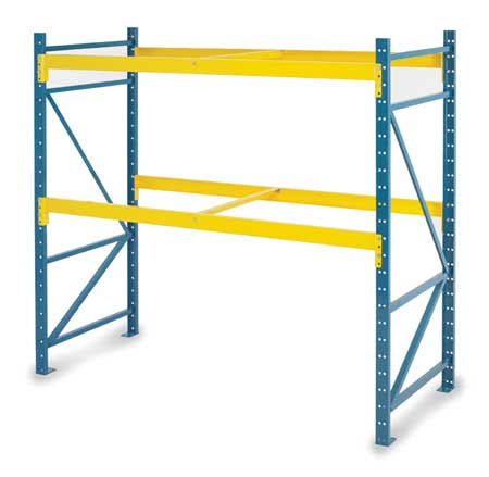 Blue Pallet Rack Upright Frame P3308