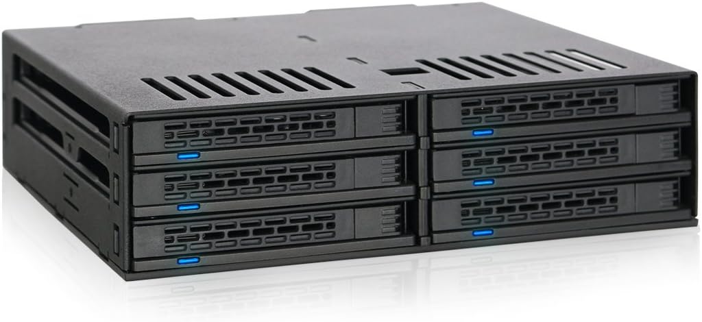 6 x 2.5" SATA HDD SSD Hot Swap Cage for External 5.25" Bay Y29675