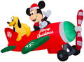 Animated Airblown Inflatable Airplane Scene with LEDs, 4.5 ft Tall D86735