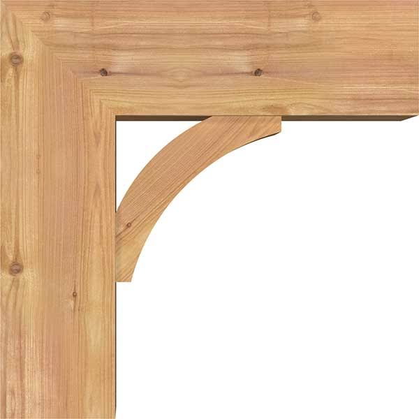 Thorton Block Smooth Bracket with Offset Brace, Western Red Cedar O6881