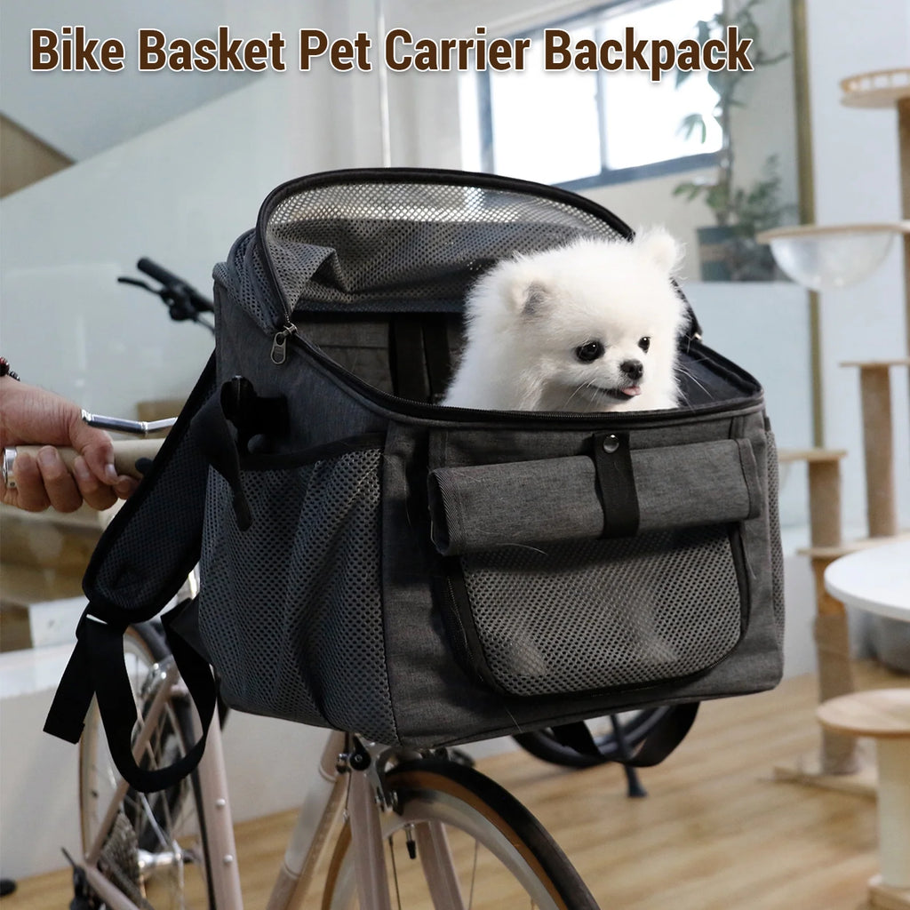 Dog Bike Basket Carrier Backpack B3158