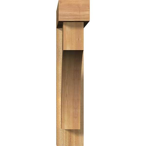6x22W x 30x22D x 30x22H Rough Sawn Bracket with Offset Brace, Western Red Cedar V9543