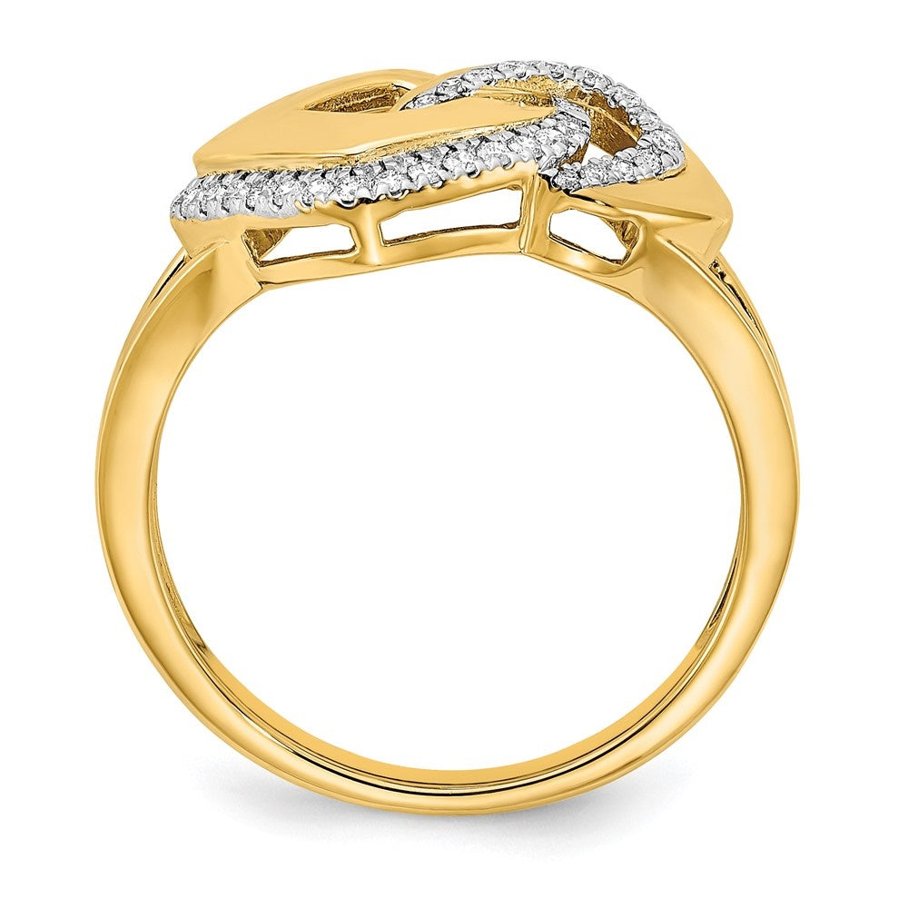 14k Yellow Gold Diamond Fancy Shaped Ring K285130