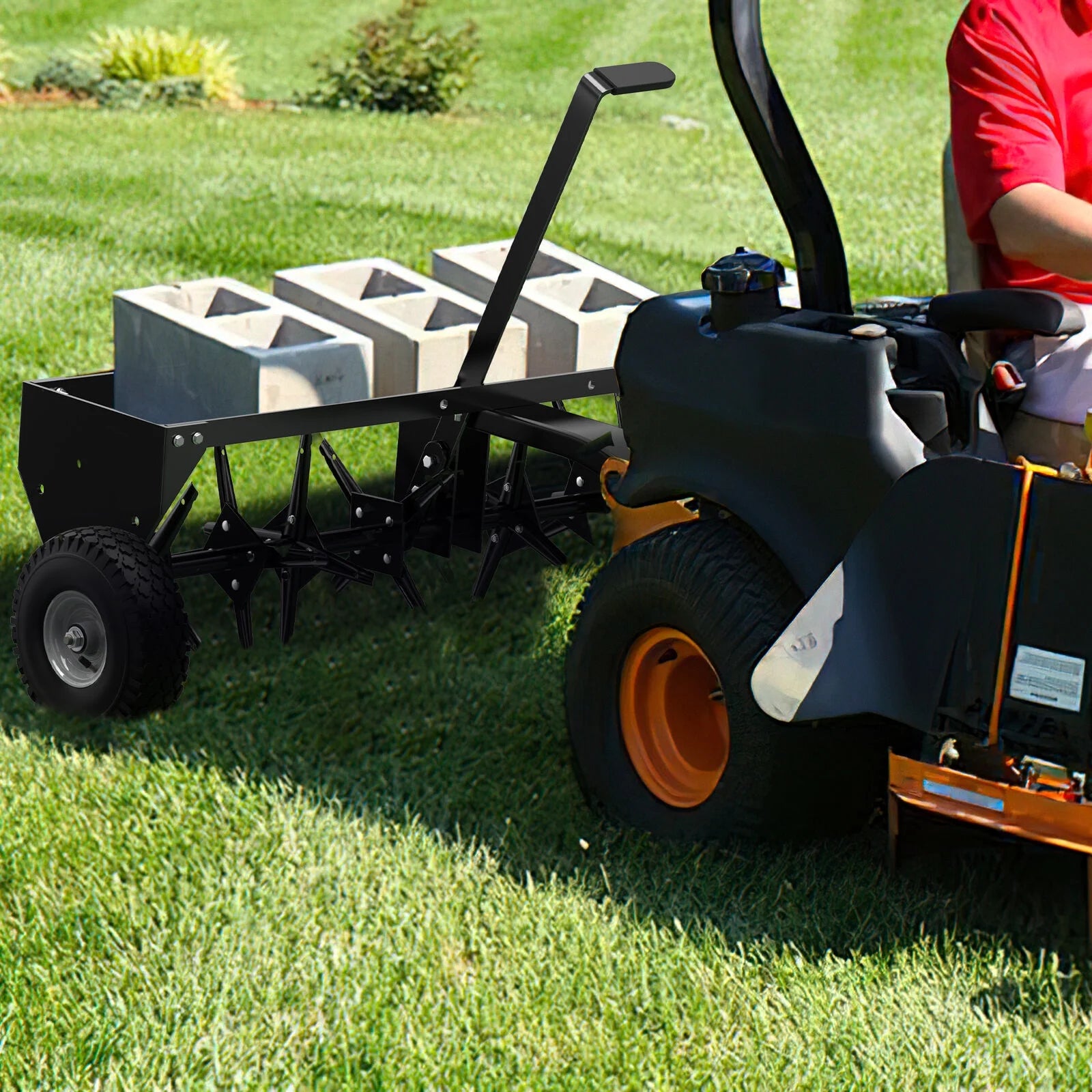 40" Tow Plug Lawn Aerator Steel D4580