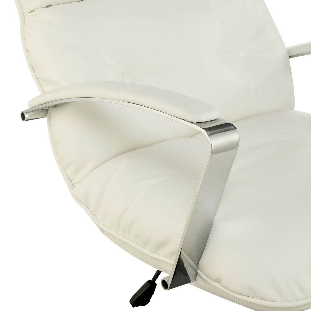 Grey Tufted Leatherette Office Chair S242