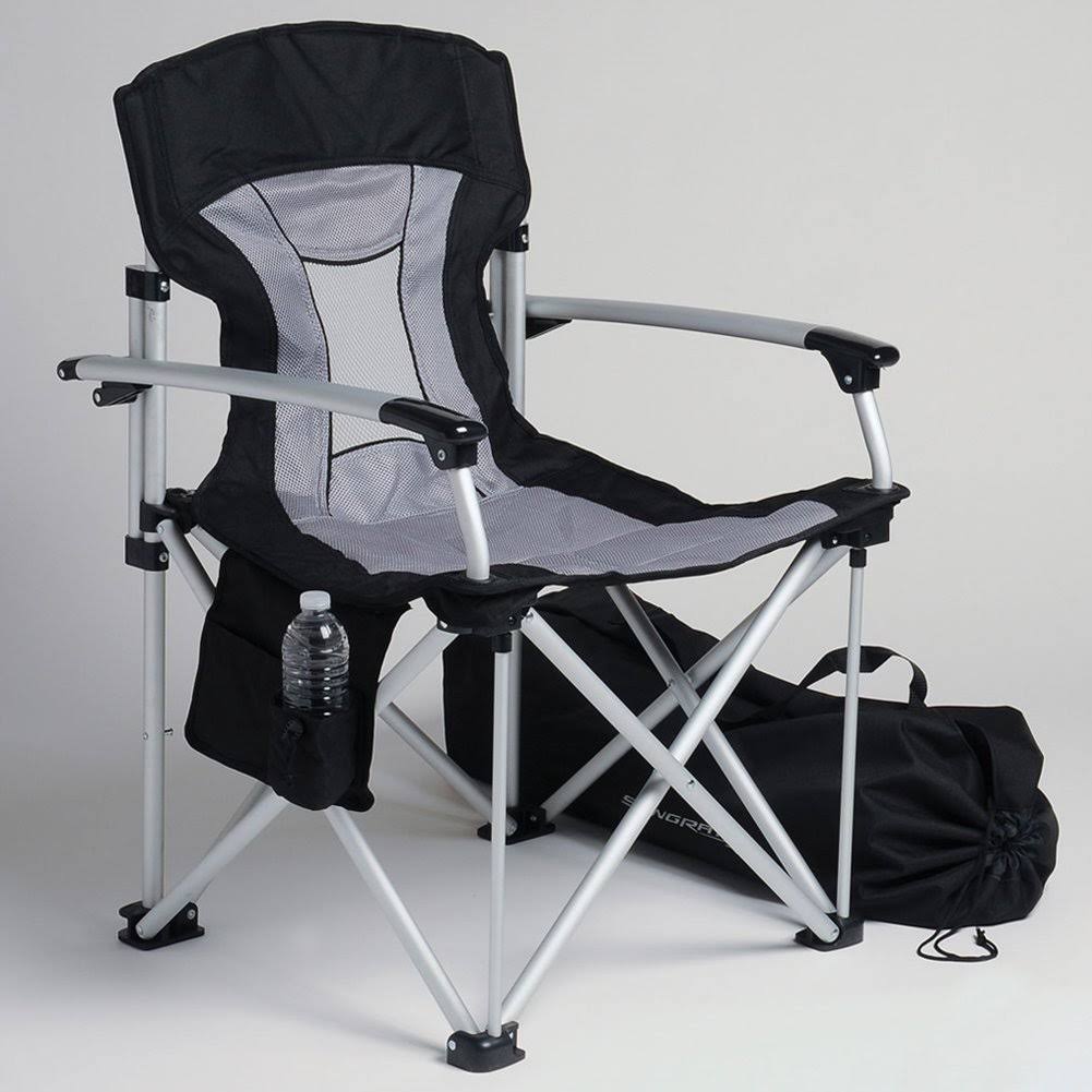Black/Gray Travel Chair with Stingray Logo Z584