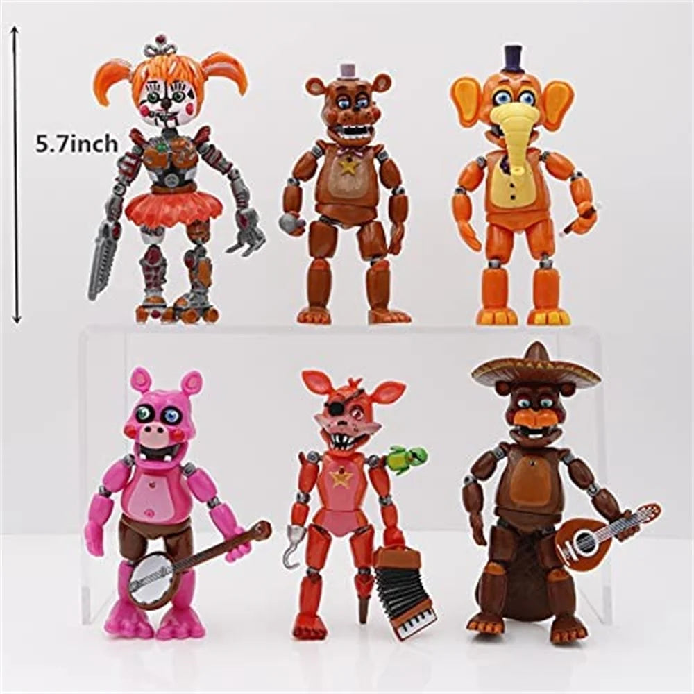 6Pcs/Set Five Nights At Freddy Action Figure Toy E4658