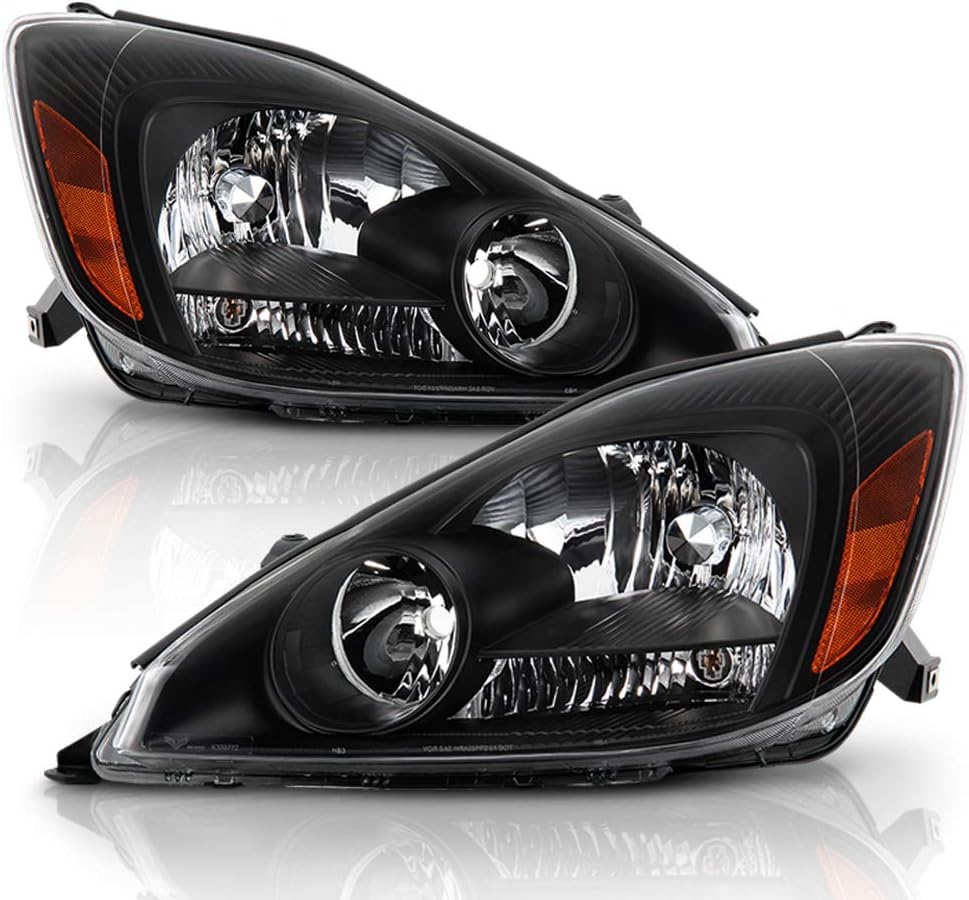 Black Housing Headlights Headlamps Assembly Y2659
