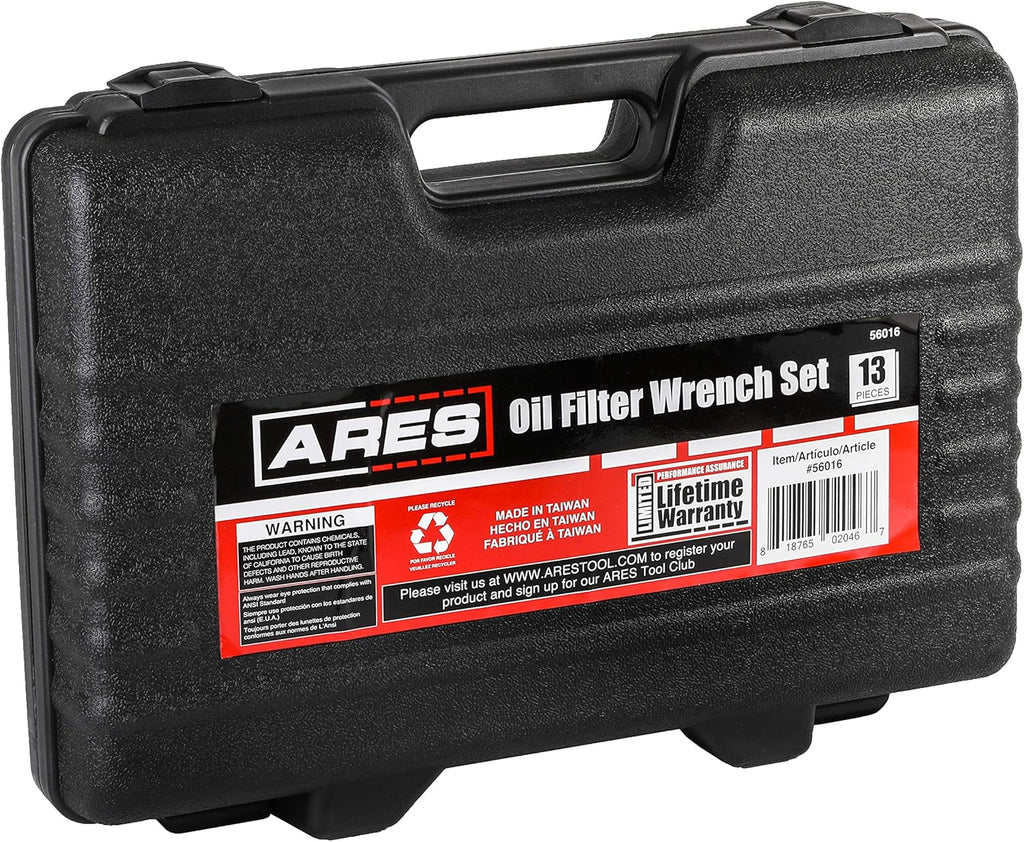 13-Piece Oil Filter Wrench Set with Storage Case C65806