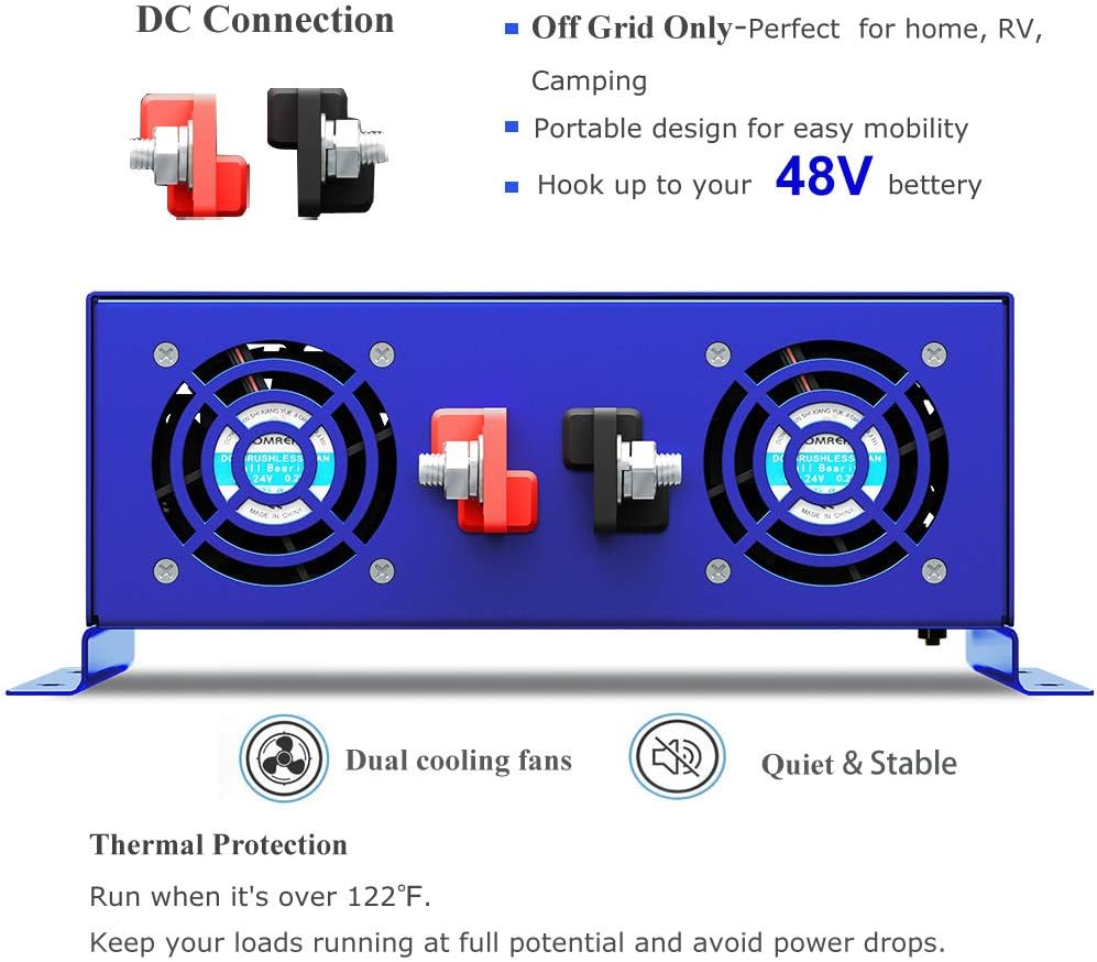 2000 Watt Pure Sine Wave Inverter 24V DC to AC 120V A8383