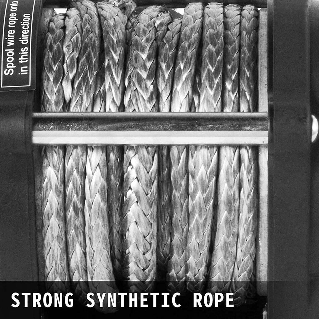 Electric Winch 6000lb Load Capacity Synthetic Rope with Wireless Remote Control L39941