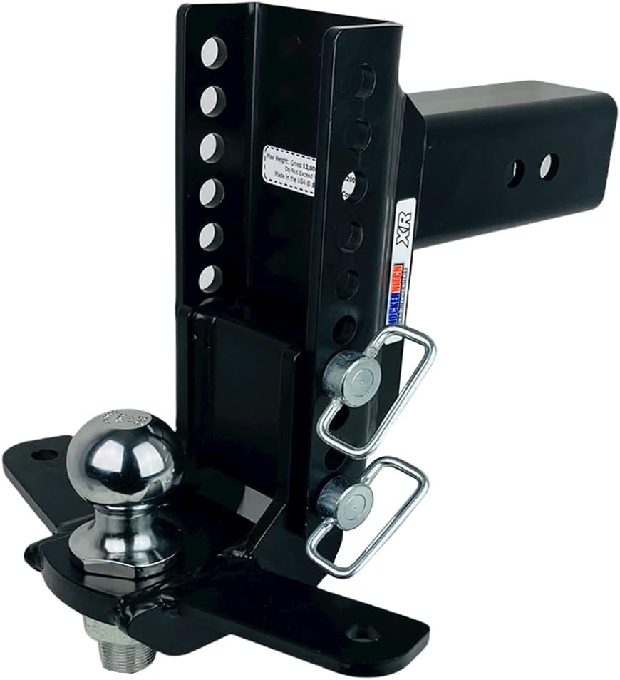 Drop Ball Mount with Sway Control Tabs, 12,000 lbs, Fits 2-1/2" Hitch, 2-5/16" Ball M72010