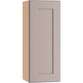 Medium Veiled Gray Thermofoil Plywood Shaker Wall Kitchen Cabinet 15 in. W x 12 in. D X41106