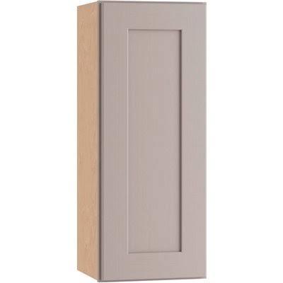 Medium Veiled Gray Thermofoil Plywood Shaker Wall Kitchen Cabinet 15 in. W x 12 in. D X41106