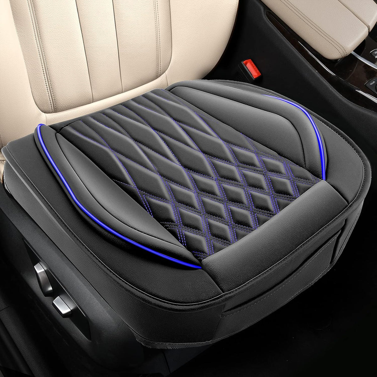 Black Leather Car Seat Covers I7358