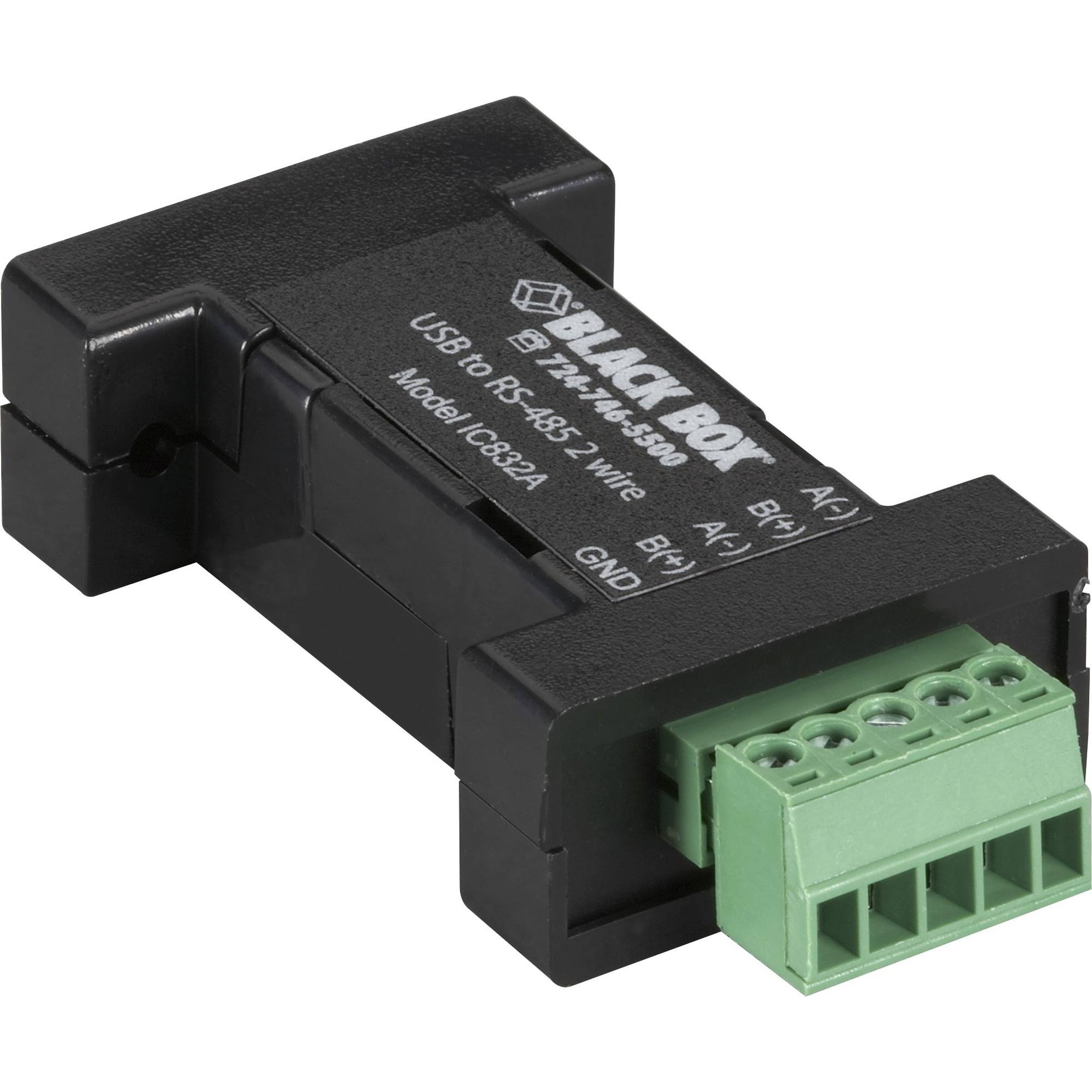 Black Box DB9 Mini Converter USB to Serial Serial Adapter RS-485 Y85419