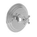 Gloss Black Shower Trim Plate with Cross Handle O2129