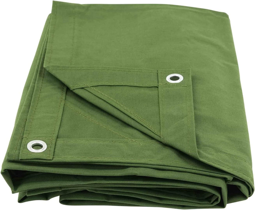16' x 20' Green Canvas Tarp 12oz Water Resistant C2373