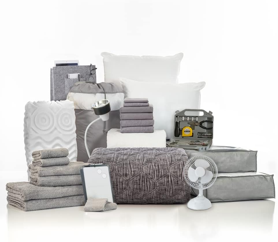 25-Piece Twin XL Bedding Bath Trunk Bundle Wonderland Gray H4318