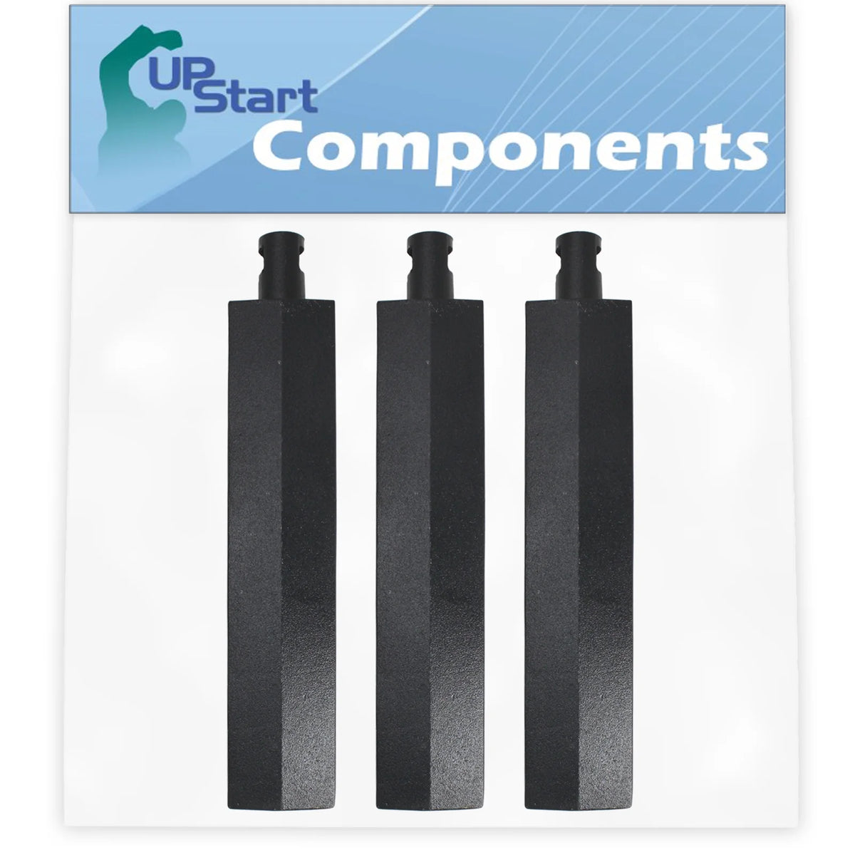 3-Pack Cast Iron BBQ Grill Tube Burner Replacement Parts 15 3/4" T2181