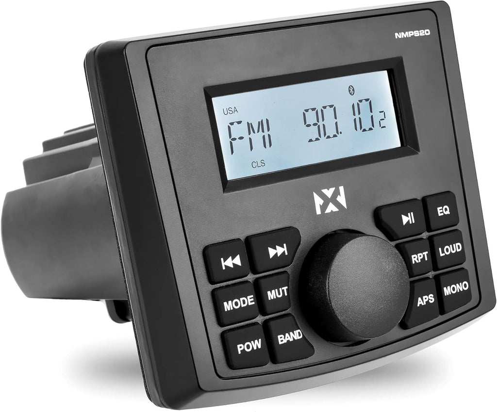 Marine Stereo with Bluetooth and Digital LED Backlit LCD Display N7367