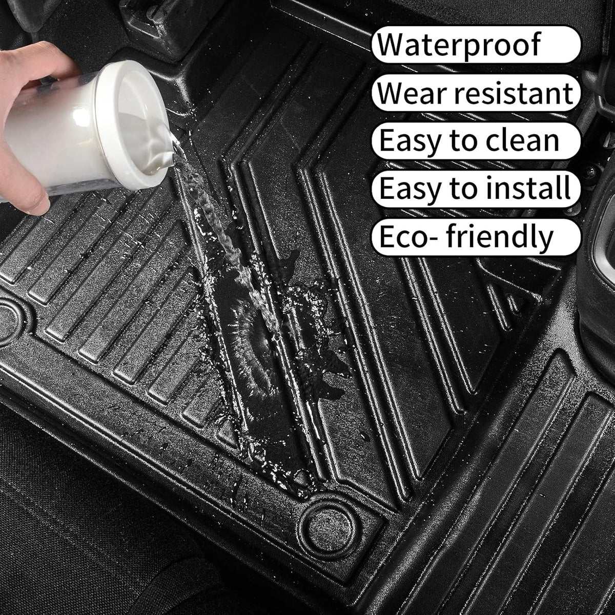 3 Row Full Set All-Weather Rubber Floor Mats and Cargo Liner R51774