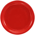 Ceramic Round Plate, Crimson Red K3689