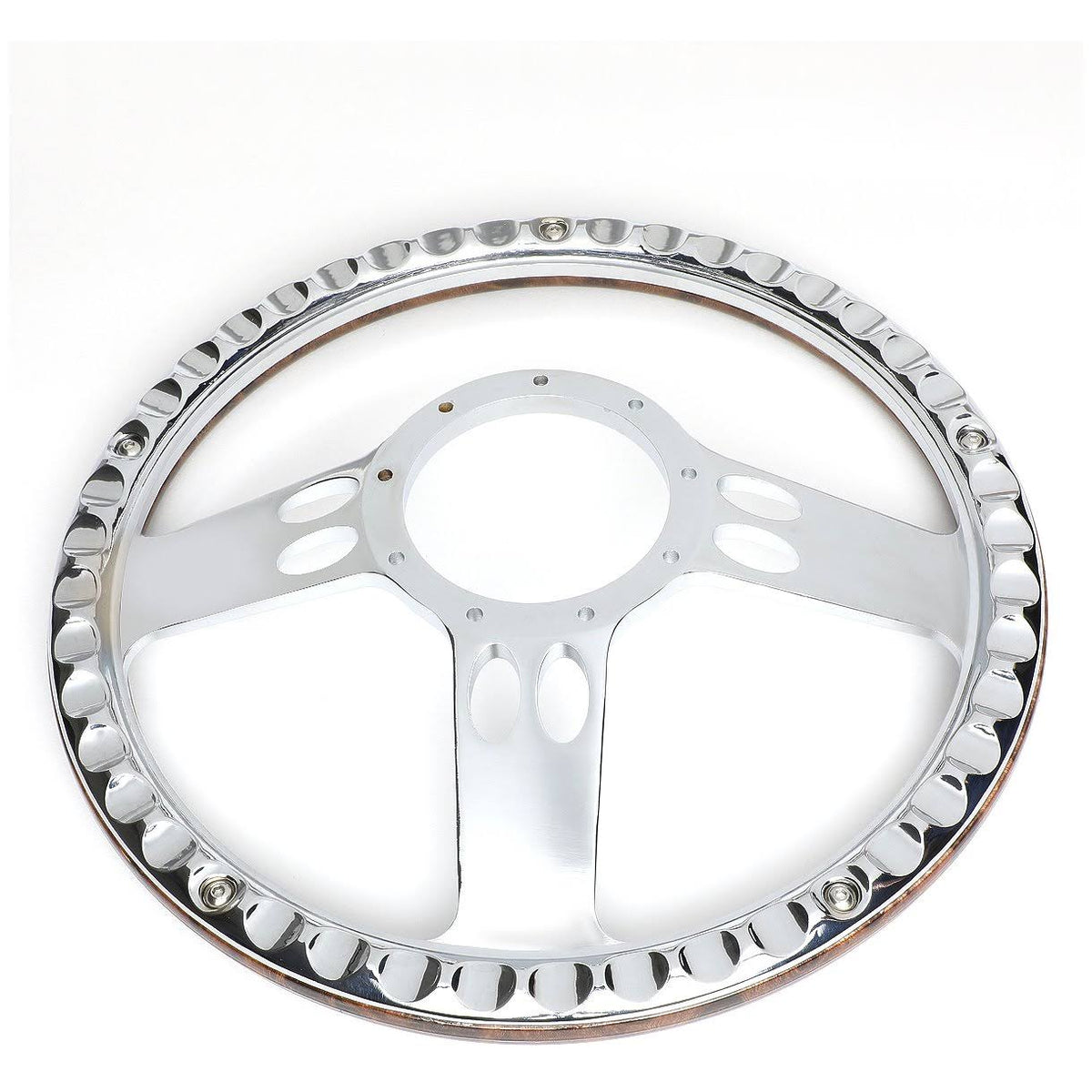 Billet Aluminum Wood Grain 9-Bolt Steering Wheel U147