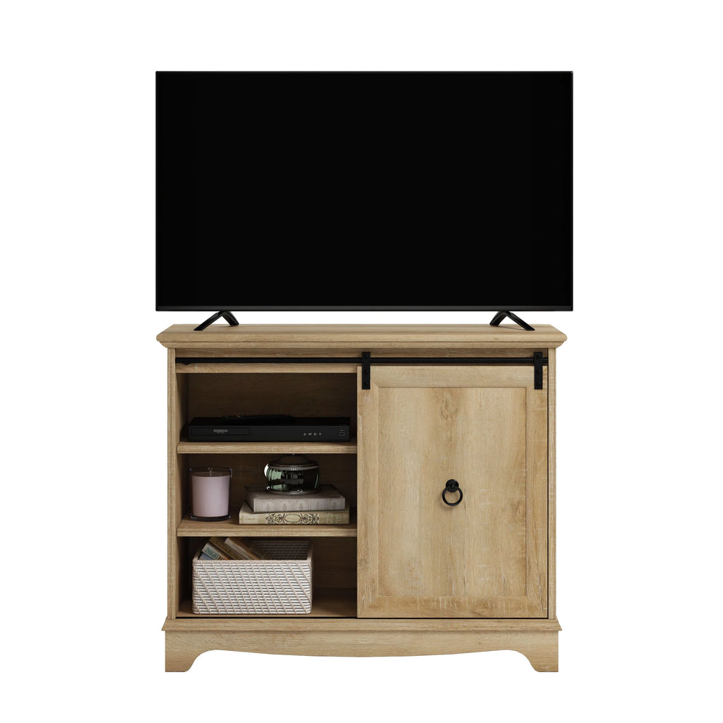 Cafe TV Stand with Storage, for TVs up to 43", Orchard Oak Finish P8425