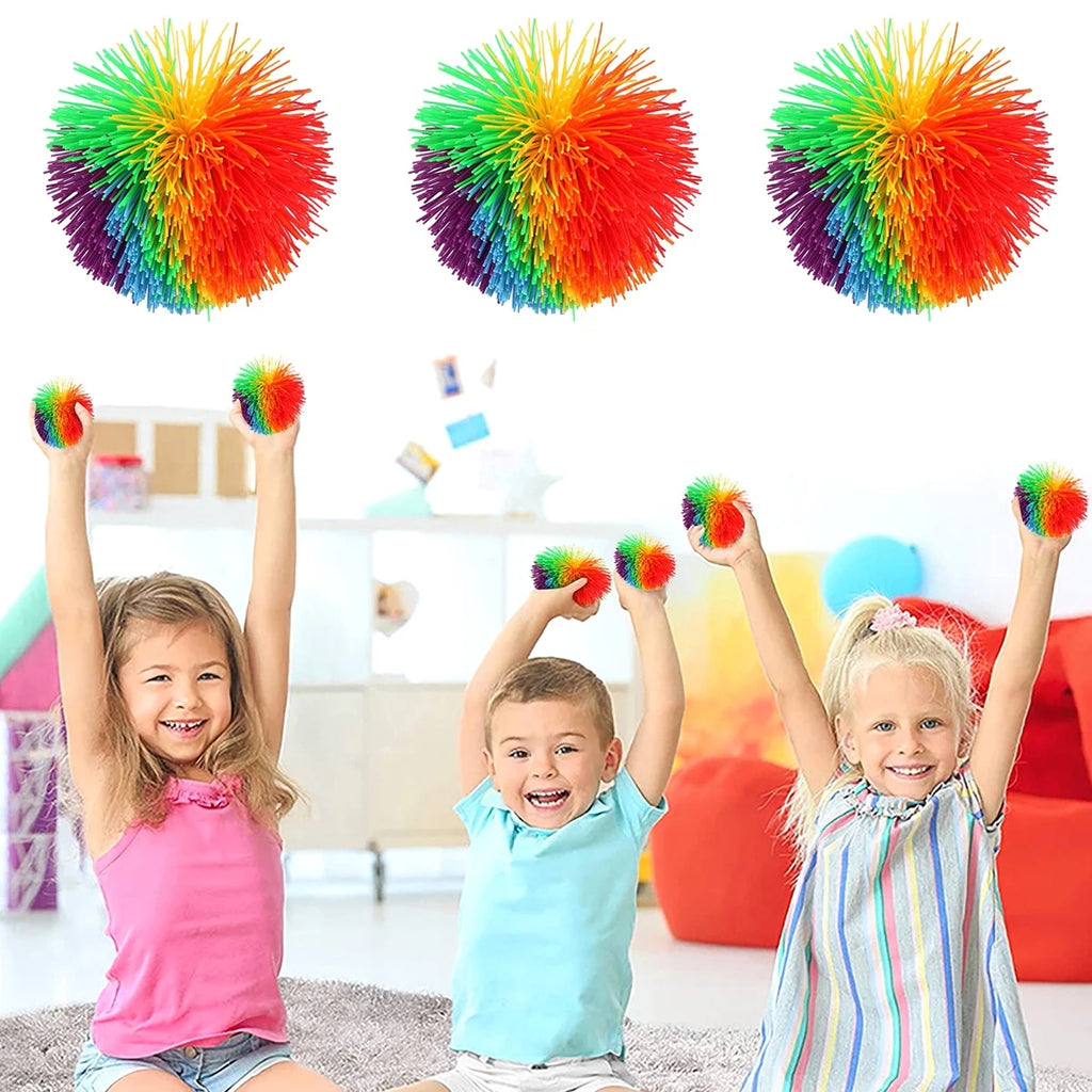 12pcs Silicone Rainbow Stress Balls Z455817