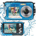Yellow 2.7K 48MP Waterproof Camera Dual Screen Self-Timer 16X Digital Zoom Pack of 2 O3604