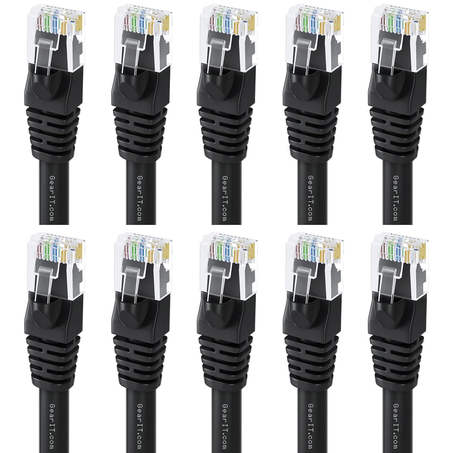 Cat 6 Ethernet Cable 3 ft (10-Pack) Orange Z601