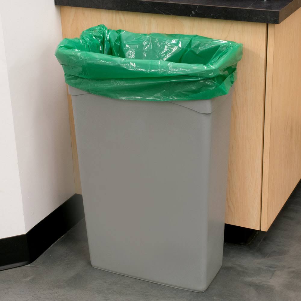55 Gallon 1.25 Mil 38 inch x 58 inch Low Density Trash Can Liner - 100/Case H4416
