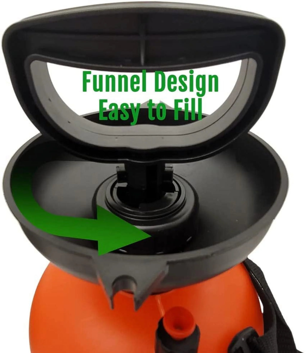 Pressure Sprayer Garden Pump 5 Liter 1.35 Gallon with Adjustable Shoulder Strap F109096
